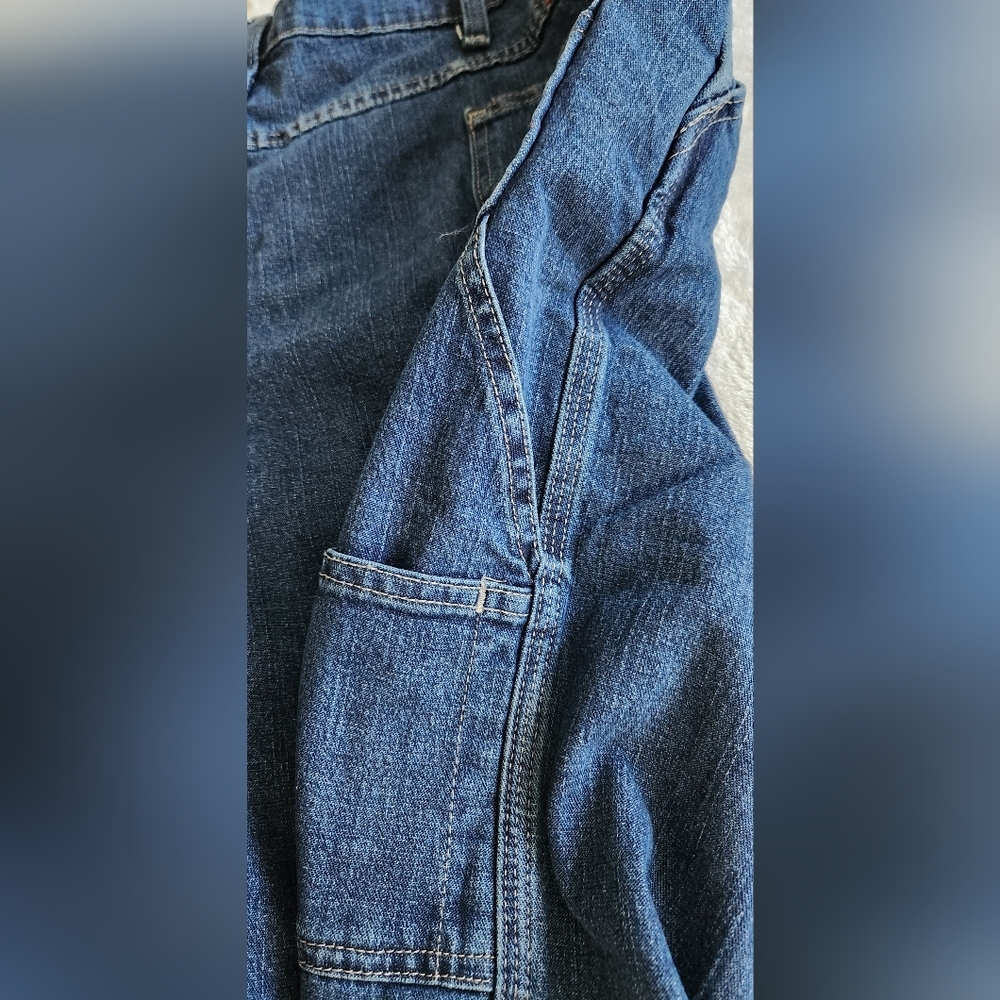 👖 Wrangler Men’s Blue Denim Carpenter Shorts – Size 46, NWT, 11” Inseam - Picture 9 of 14